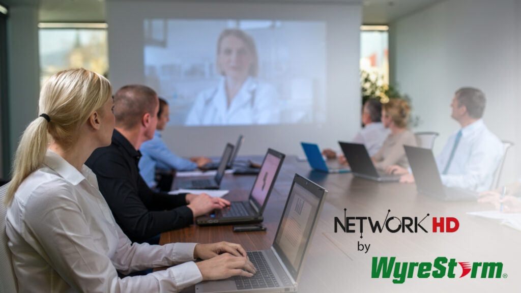 WyreStorm NetworkHD AV-over-IP system deployed in corporate meeting room environment
